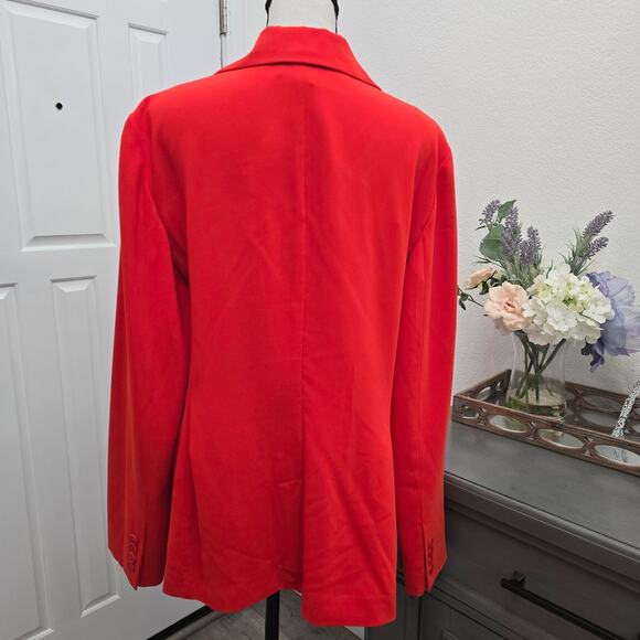 Lauren Ralph Lauren Red Blazer Sz 12 Workwear Office Christmas Holiday Preppy - Picture 3 of 10